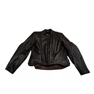First Gear S Pilot Black Leather Jacket With Thermoliner Size 44 Motorcycle
